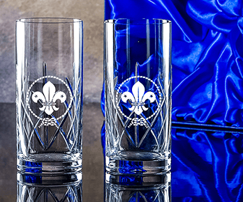 Engraved Crystal Hiball Glasses