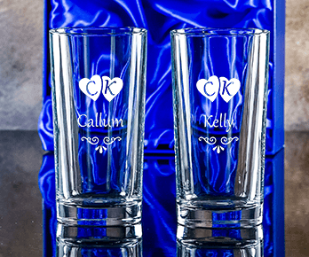 Engraved Crystal Hiball Glasses